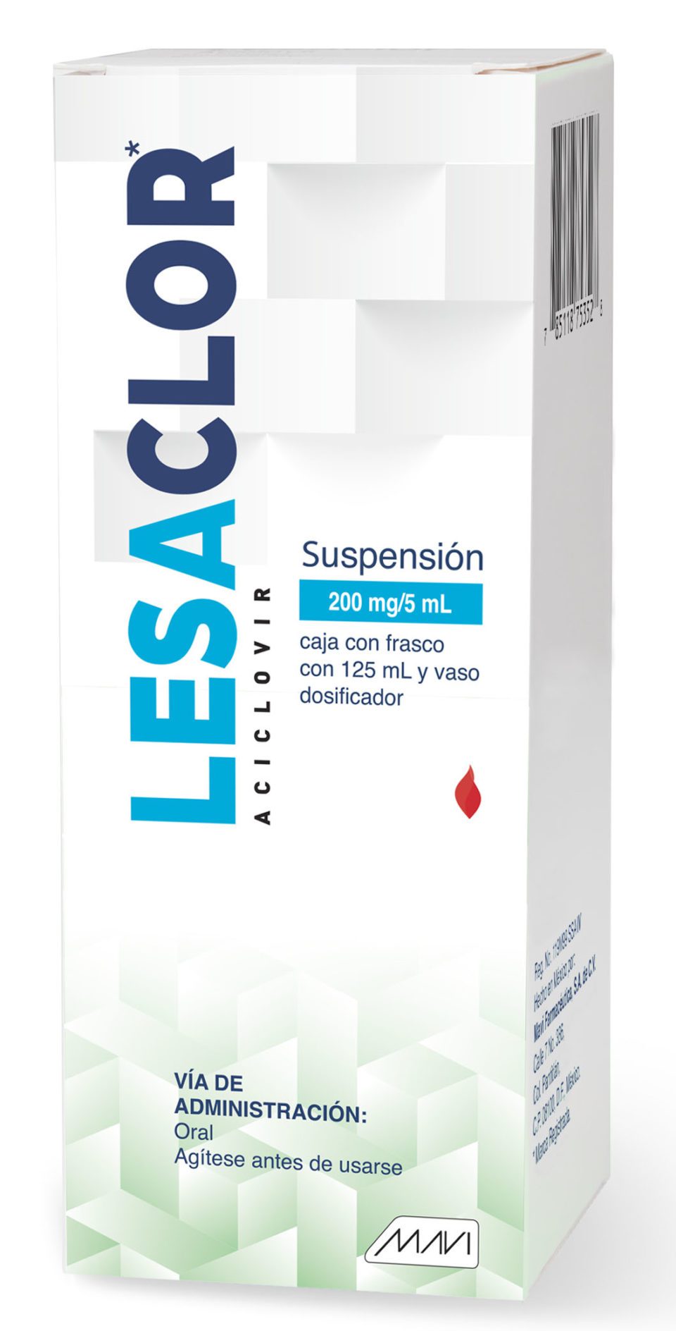 Aciclovir Mg Ml C Ml Suspension Lesaclor Farmapronto