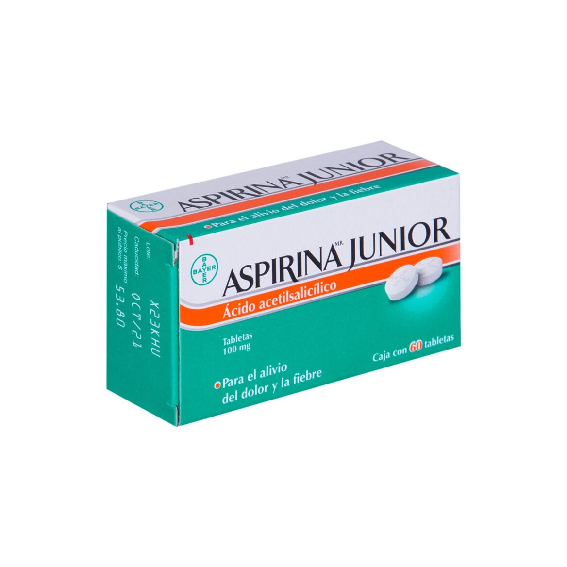 ASPIRINA JUNIOR 100 MG C/60 TABLETAS Farmapronto